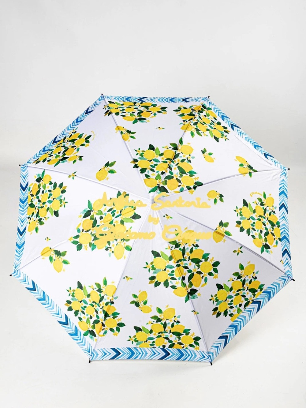 Antica Sartoria Lemon Print Umbrella - White & Yellow NWT